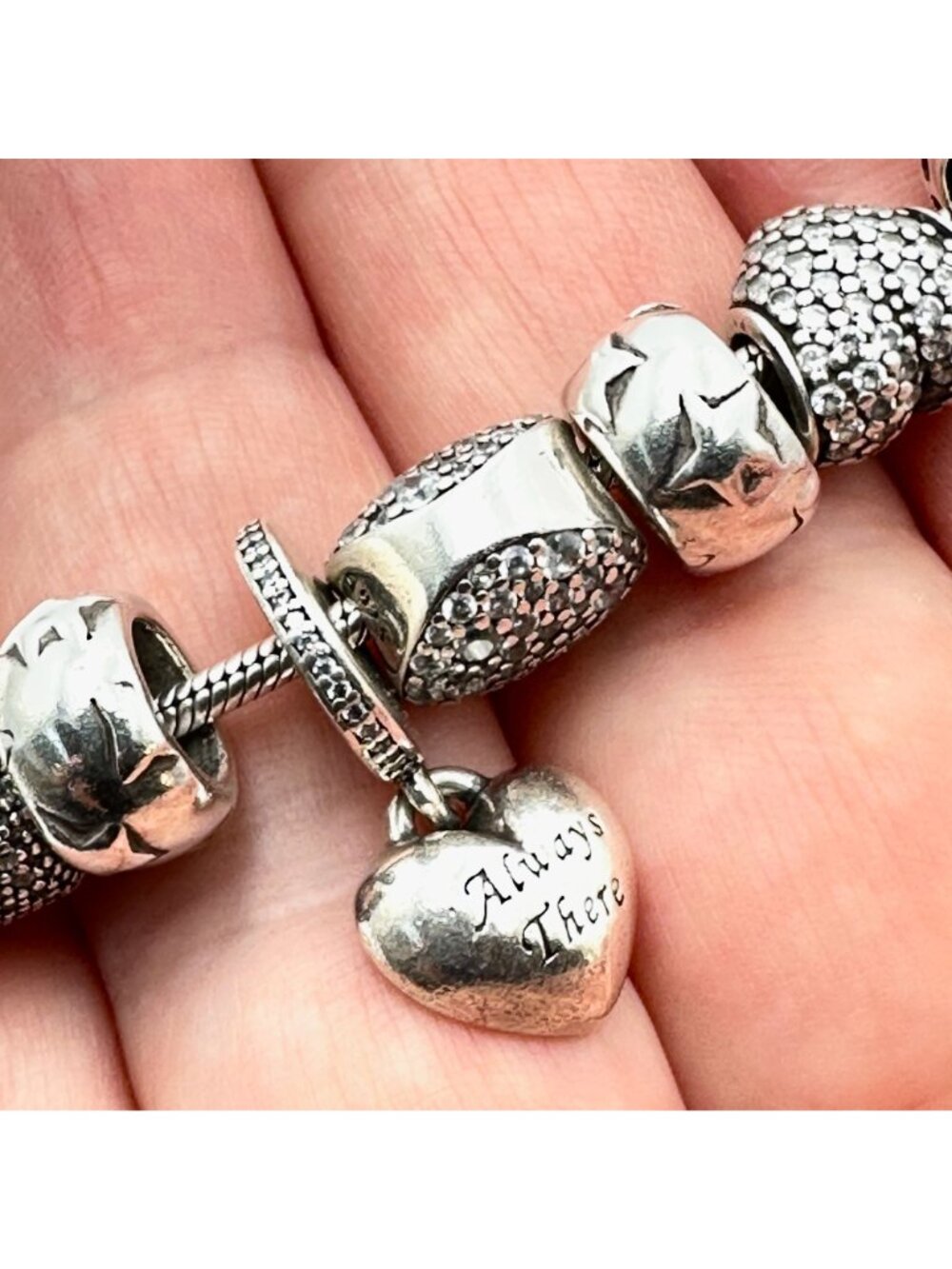 Pandora Sterling Silver Charm Bracelet 7" Loaded with Charms 43 Grams - Picture 8 of 9